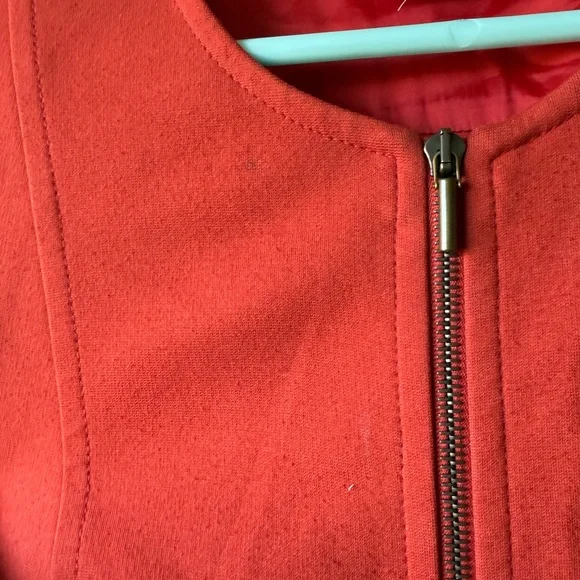 Akris Punto Crew Neck Knee-Length Red Sleeveless Belted Dress US Size 8 - Picture 9 of 12